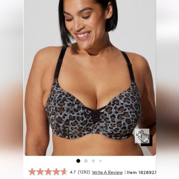 Torrid Push-Up xo bra, leopard,  48B new with tags - Picture 1 of 7